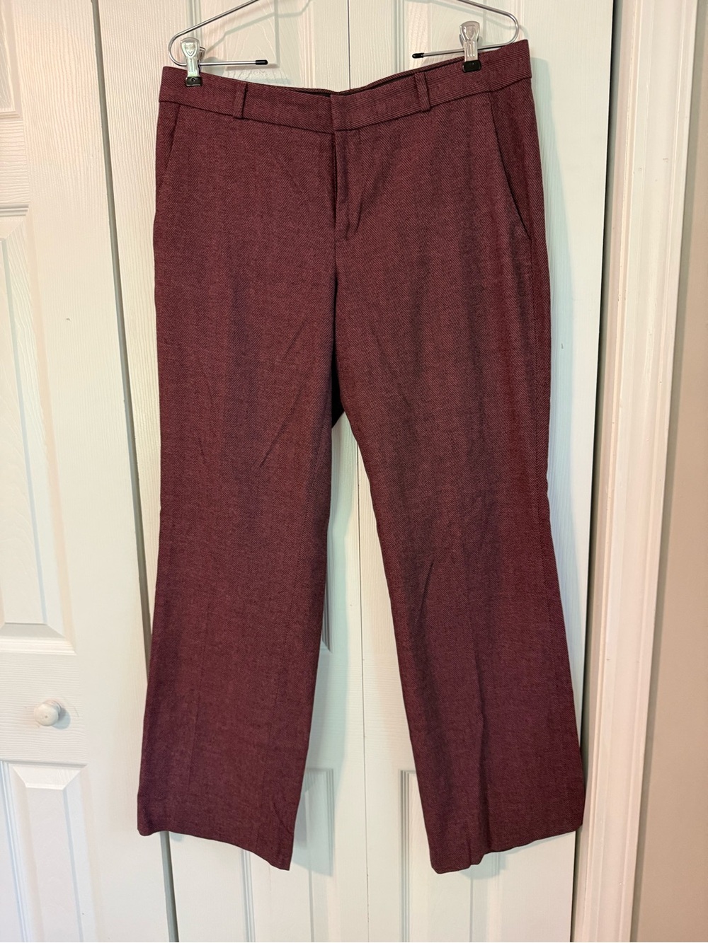 Banana Republic Petite Burgundy Logan Trousers